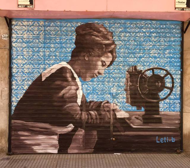 Leticia Bonetti mural en Once