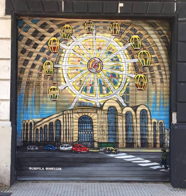 Ludmila Ohanessian mural en Once